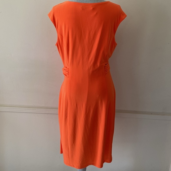 LAUREN Ralph Lauren BEAUTIFUL AND CLASSIC 🧡ORANGE🧡 DRESS PLUS SIZE 14 🌟EUC🌟 - Picture 7 of 17